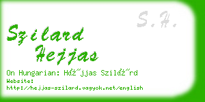 szilard hejjas business card